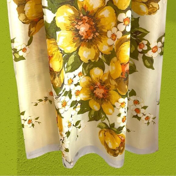 60s vintage Nu-Mode chiffon empire waist gown floral - Picture 8 of 16